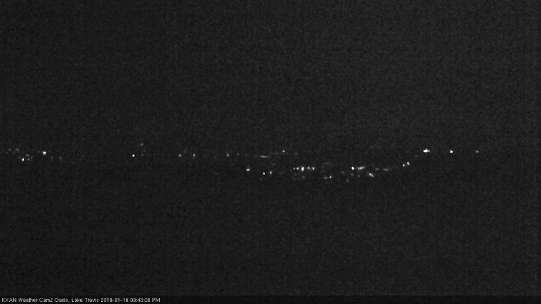 Lake Travis webcam, January 16, 2019 8:45 PM CT