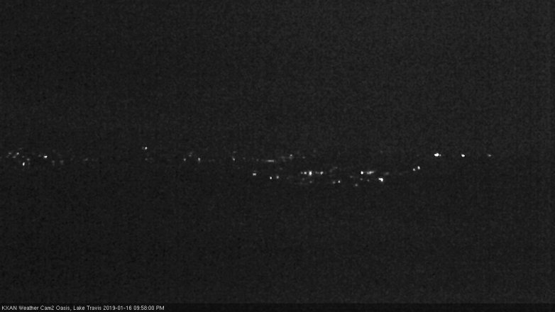 Lake Travis webcam, January 16, 2019 9:00 PM CT