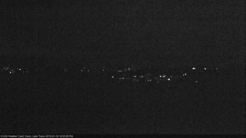Lake Travis webcam, January 16, 2019 9:05 PM CT
