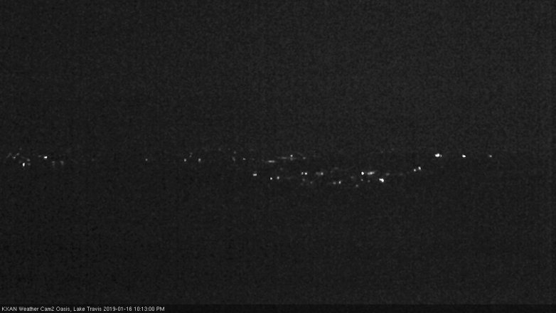 Lake Travis webcam, January 16, 2019 9:15 PM CT