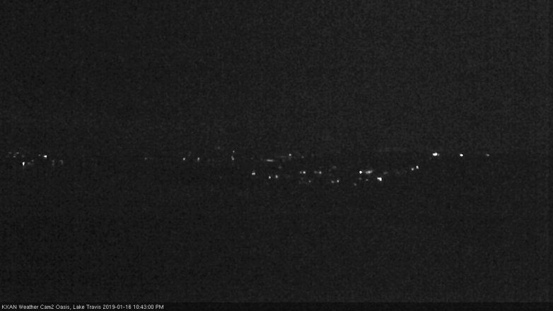 Lake Travis webcam, January 16, 2019 9:45 PM CT