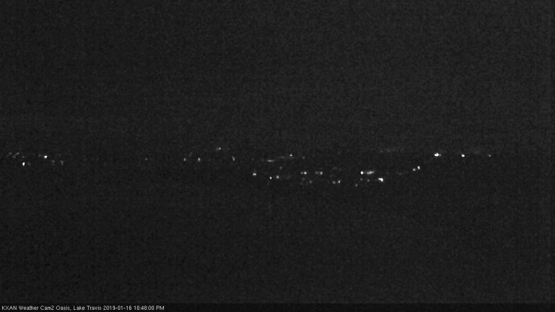 Lake Travis webcam, January 16, 2019 9:50 PM CT
