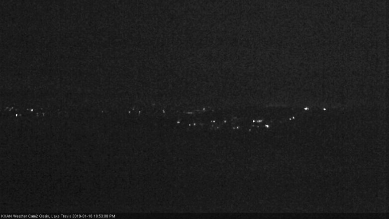 Lake Travis webcam, January 16, 2019 9:55 PM CT