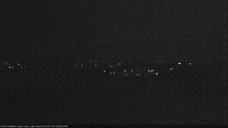 Lake Travis webcam, January 16, 2019 10:00 PM CT