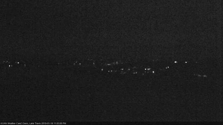 Lake Travis webcam, January 16, 2019 10:05 PM CT