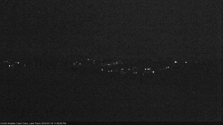 Lake Travis webcam, January 16, 2019 10:10 PM CT