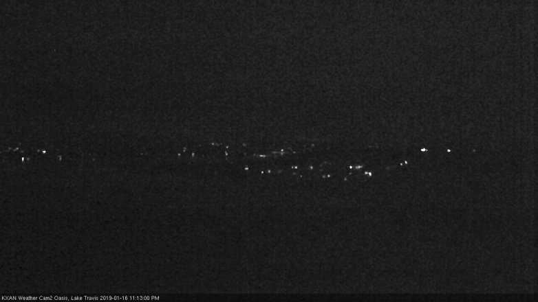 Lake Travis webcam, January 16, 2019 10:15 PM CT