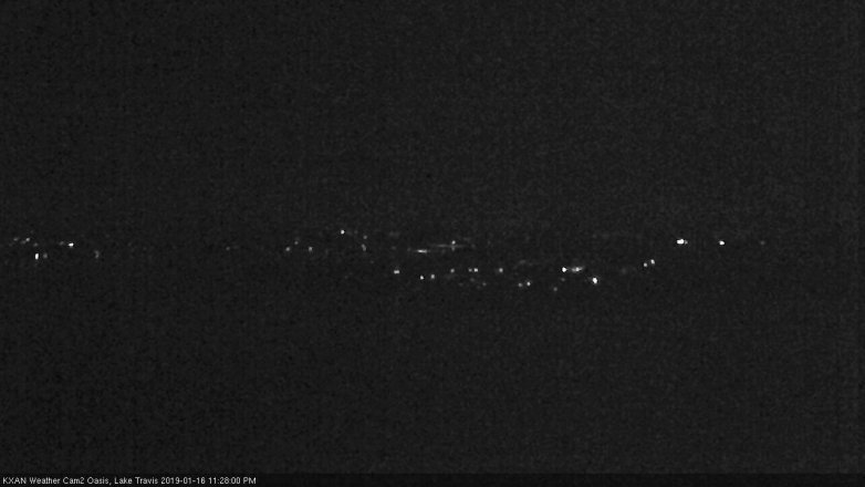 Lake Travis webcam, January 16, 2019 10:30 PM CT
