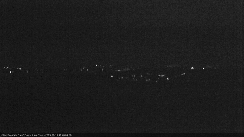 Lake Travis webcam, January 16, 2019 10:45 PM CT
