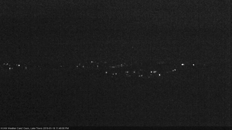 Lake Travis webcam, January 16, 2019 10:50 PM CT