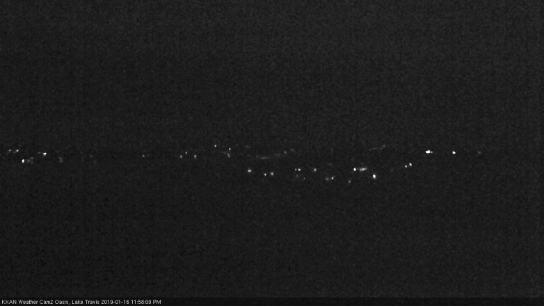 Lake Travis webcam, January 16, 2019 11:00 PM CT