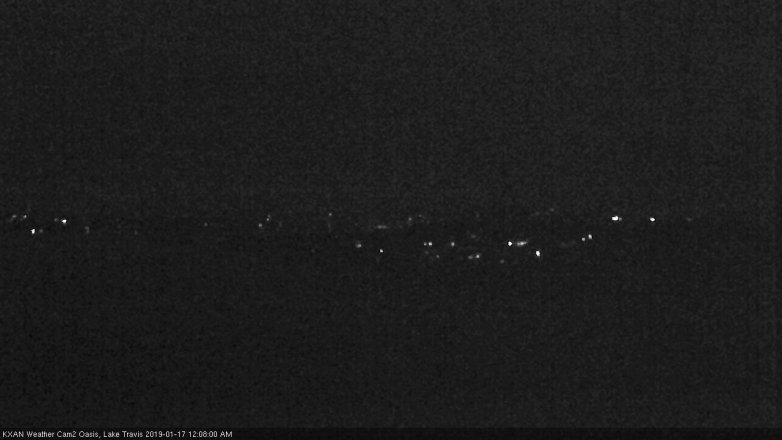 Lake Travis webcam, January 16, 2019 11:10 PM CT