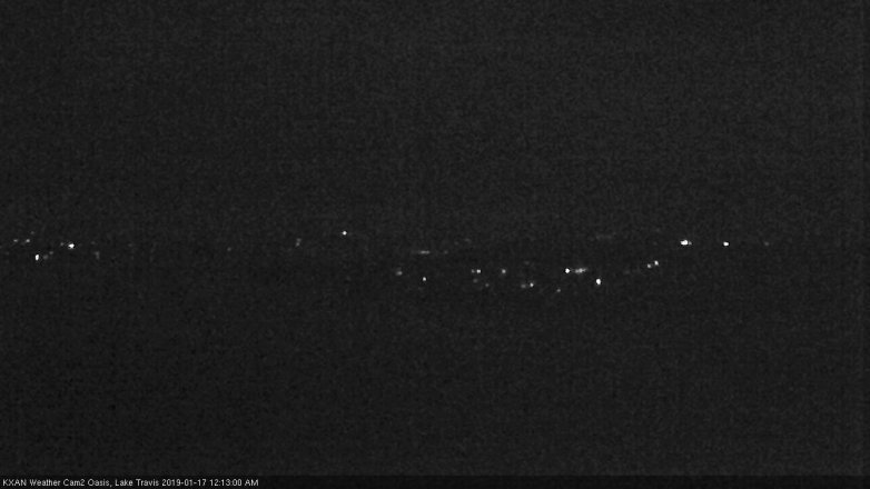 Lake Travis webcam, January 16, 2019 11:15 PM CT