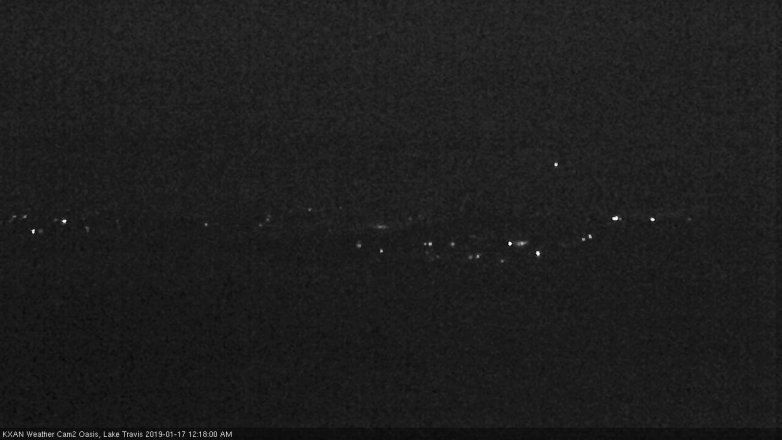 Lake Travis webcam, January 16, 2019 11:20 PM CT