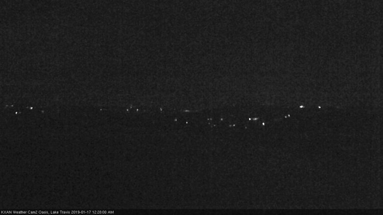 Lake Travis webcam, January 16, 2019 11:30 PM CT