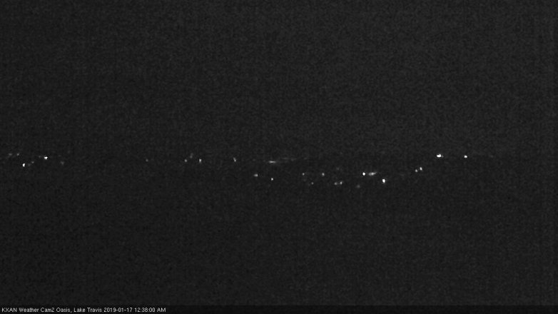 Lake Travis webcam, January 16, 2019 11:40 PM CT