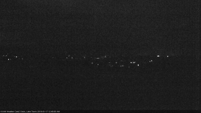 Lake Travis webcam, January 16, 2019 11:50 PM CT