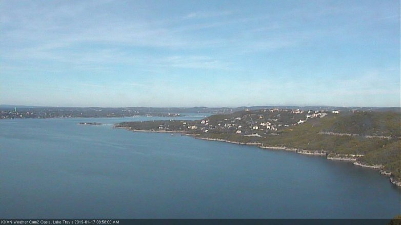 Lake Travis webcam, January 17, 2019 9:00 AM CT