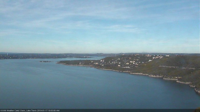 Lake Travis webcam, January 17, 2019 9:05 AM CT