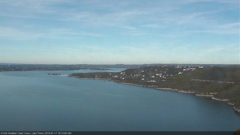 Lake Travis webcam, January 17, 2019 9:15 AM CT
