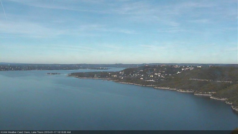 Lake Travis webcam, January 17, 2019 9:20 AM CT