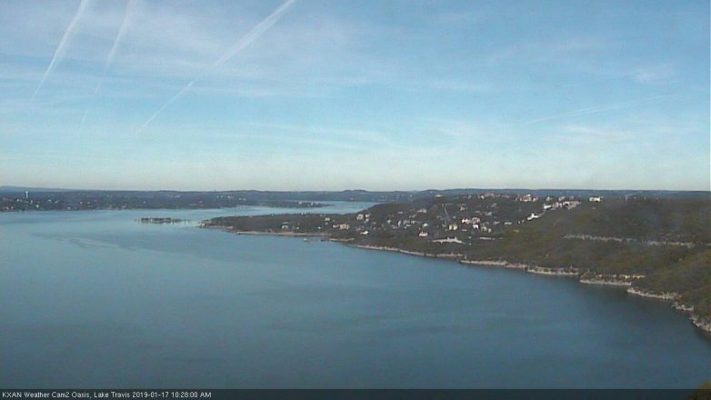 Lake Travis webcam, January 17, 2019 9:30 AM CT