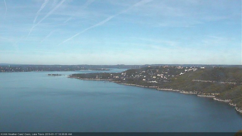 Lake Travis webcam, January 17, 2019 9:40 AM CT