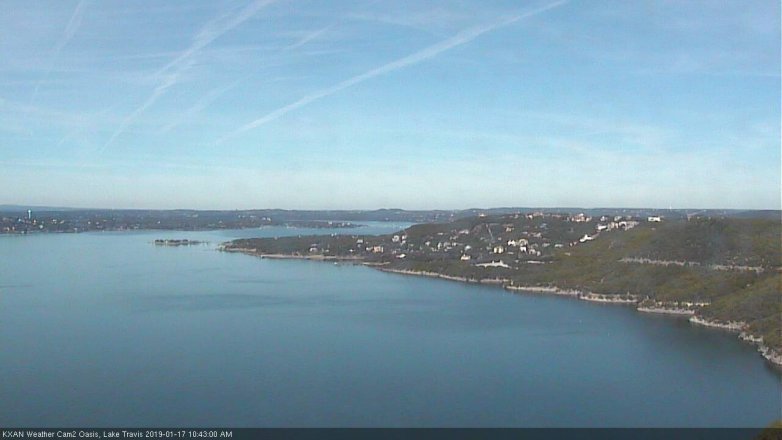 Lake Travis webcam, January 17, 2019 9:45 AM CT
