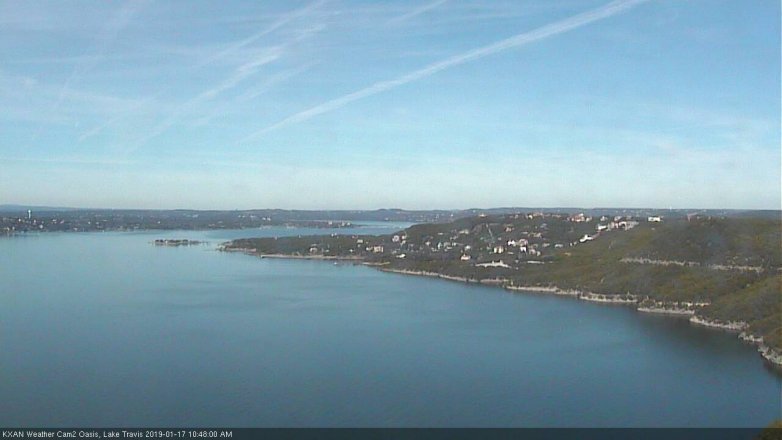 Lake Travis webcam, January 17, 2019 9:50 AM CT
