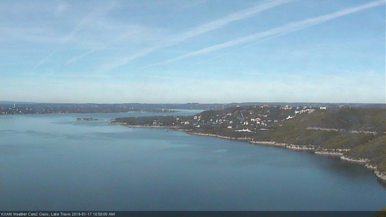 Lake Travis webcam, January 17, 2019 10:00 AM CT