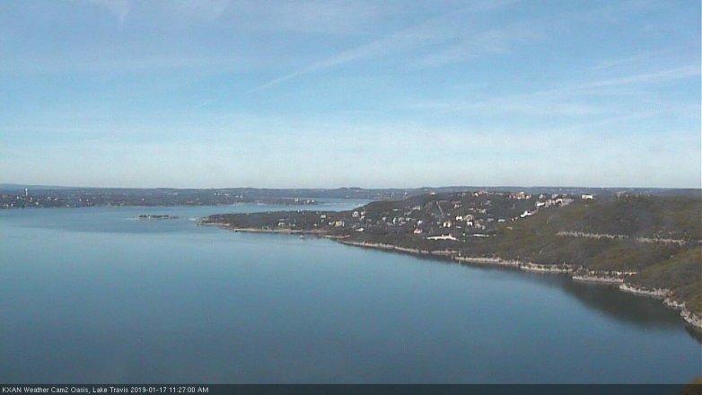 Lake Travis webcam, January 17, 2019 10:30 AM CT