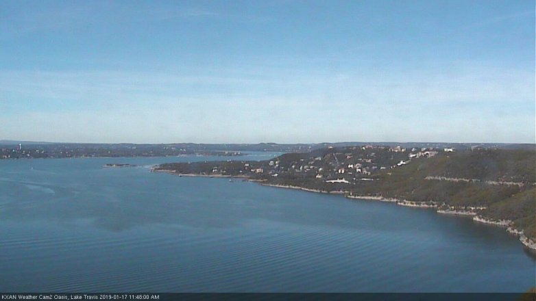 Lake Travis webcam, January 17, 2019 10:50 AM CT