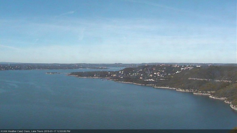 Lake Travis webcam, January 17, 2019 11:05 AM CT