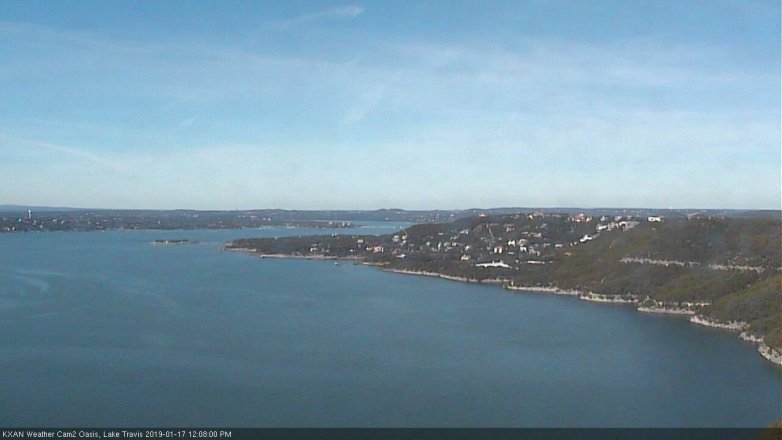 Lake Travis webcam, January 17, 2019 11:10 AM CT