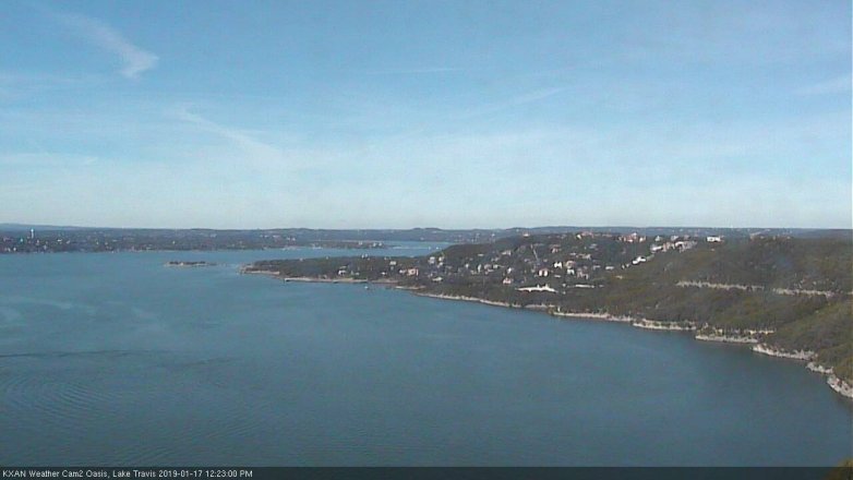 Lake Travis webcam, January 17, 2019 11:25 AM CT