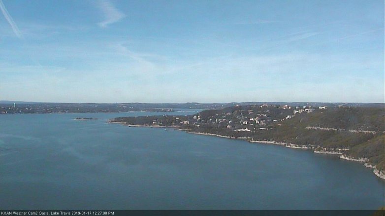Lake Travis webcam, January 17, 2019 11:30 AM CT