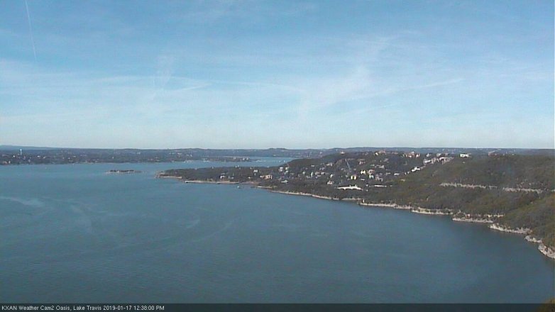 Lake Travis webcam, January 17, 2019 11:40 AM CT