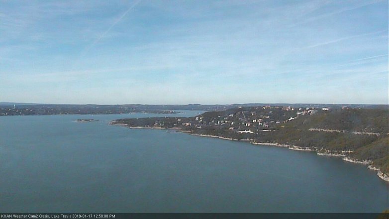 Lake Travis webcam, January 17, 2019 12:00 PM CT