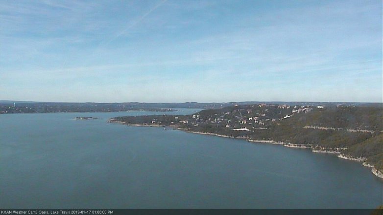 Lake Travis webcam, January 17, 2019 12:05 PM CT