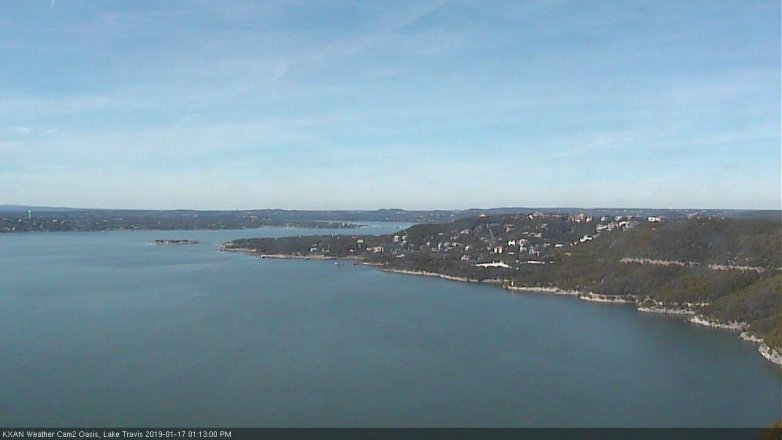 Lake Travis webcam, January 17, 2019 12:15 PM CT
