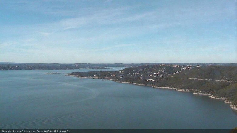 Lake Travis webcam, January 17, 2019 12:30 PM CT