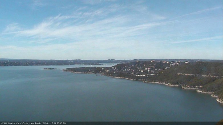 Lake Travis webcam, January 17, 2019 12:55 PM CT
