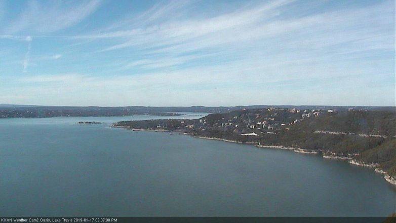 Lake Travis webcam, January 17, 2019 1:10 PM CT