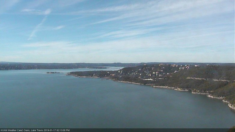 Lake Travis webcam, January 17, 2019 1:15 PM CT