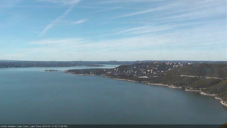 Lake Travis webcam, January 17, 2019 1:20 PM CT