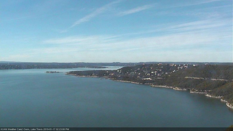Lake Travis webcam, January 17, 2019 1:25 PM CT
