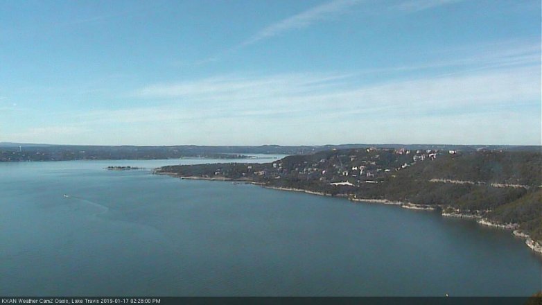 Lake Travis webcam, January 17, 2019 1:30 PM CT