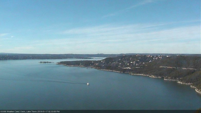 Lake Travis webcam, January 17, 2019 1:35 PM CT