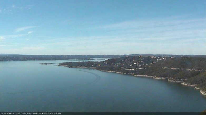 Lake Travis webcam, January 17, 2019 1:45 PM CT