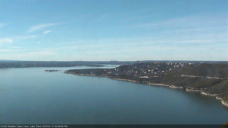 Lake Travis webcam, January 17, 2019 1:50 PM CT